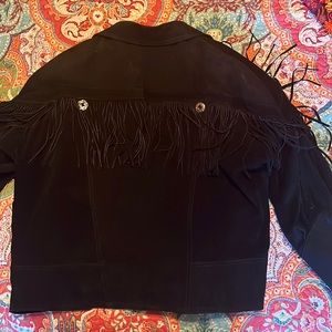 Suede fringe jacket